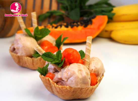 Papaya-Lime Ice Cream: Es Krim Tropis Bebas Gula yang Baik untuk Pencernaan dan Imunitas